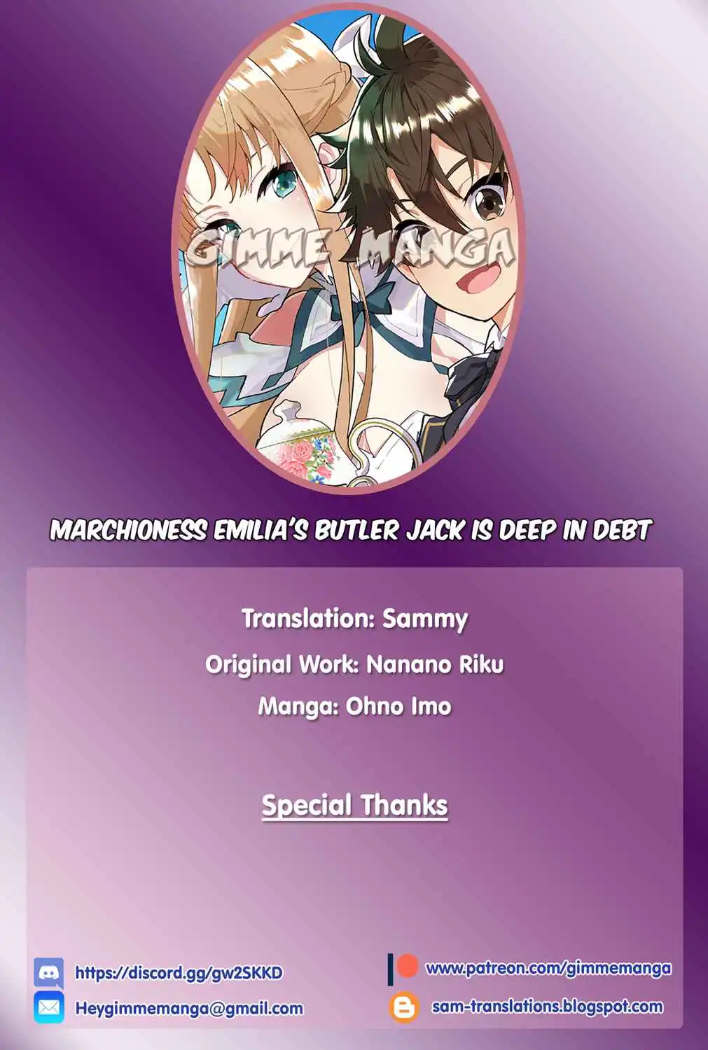 Debt Butler Jack Of A Marquis Signorina Emilia Chapter 1 1